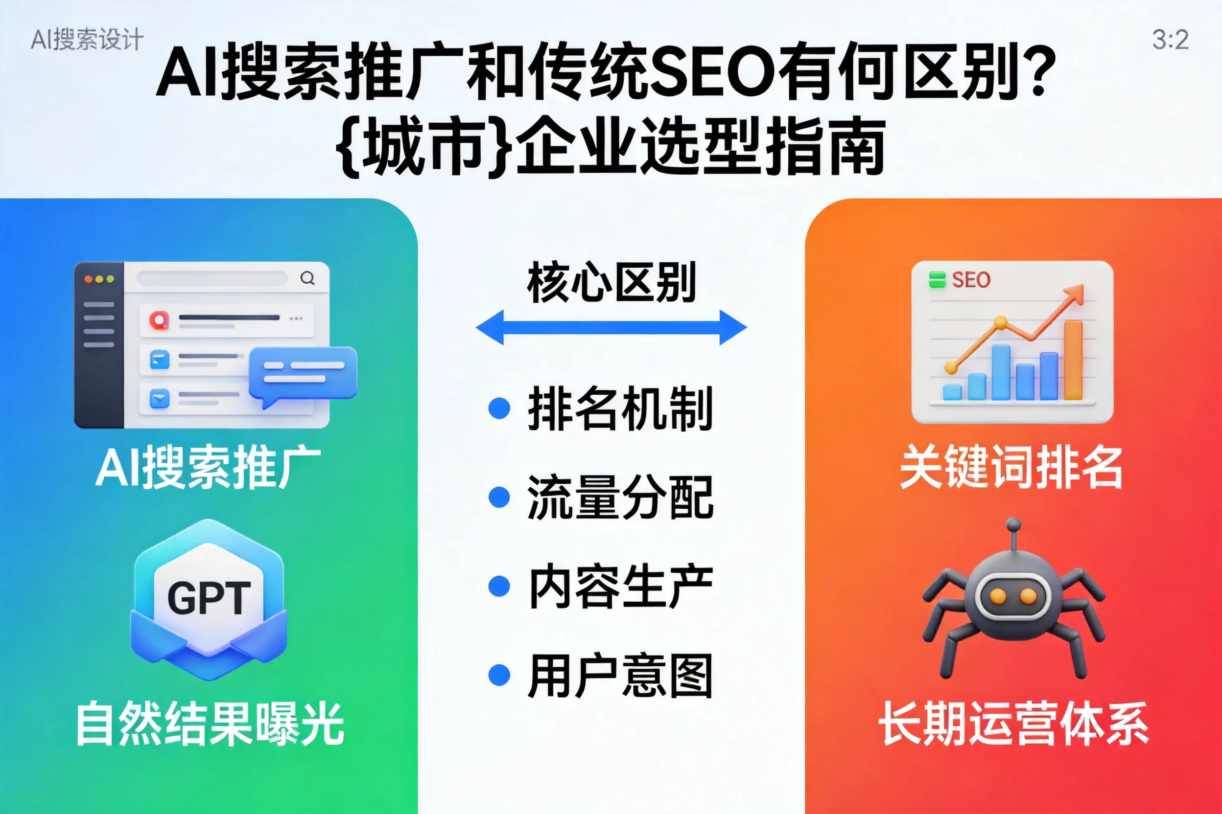 AI搜索推广和传统SEO有何区别？延边企业选型指南
