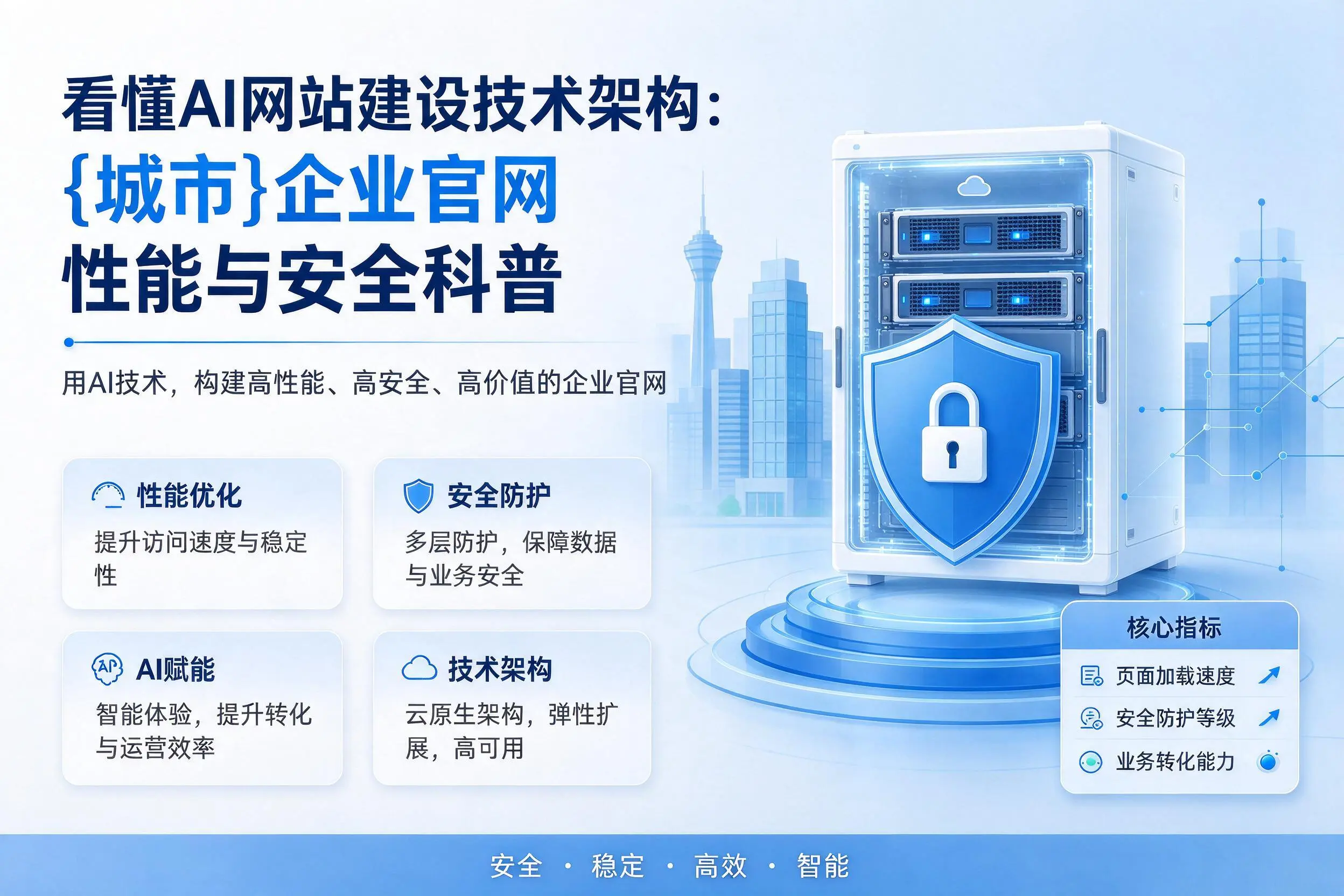 看懂AI网站建设技术架构:延边企业官网性能与安全科普