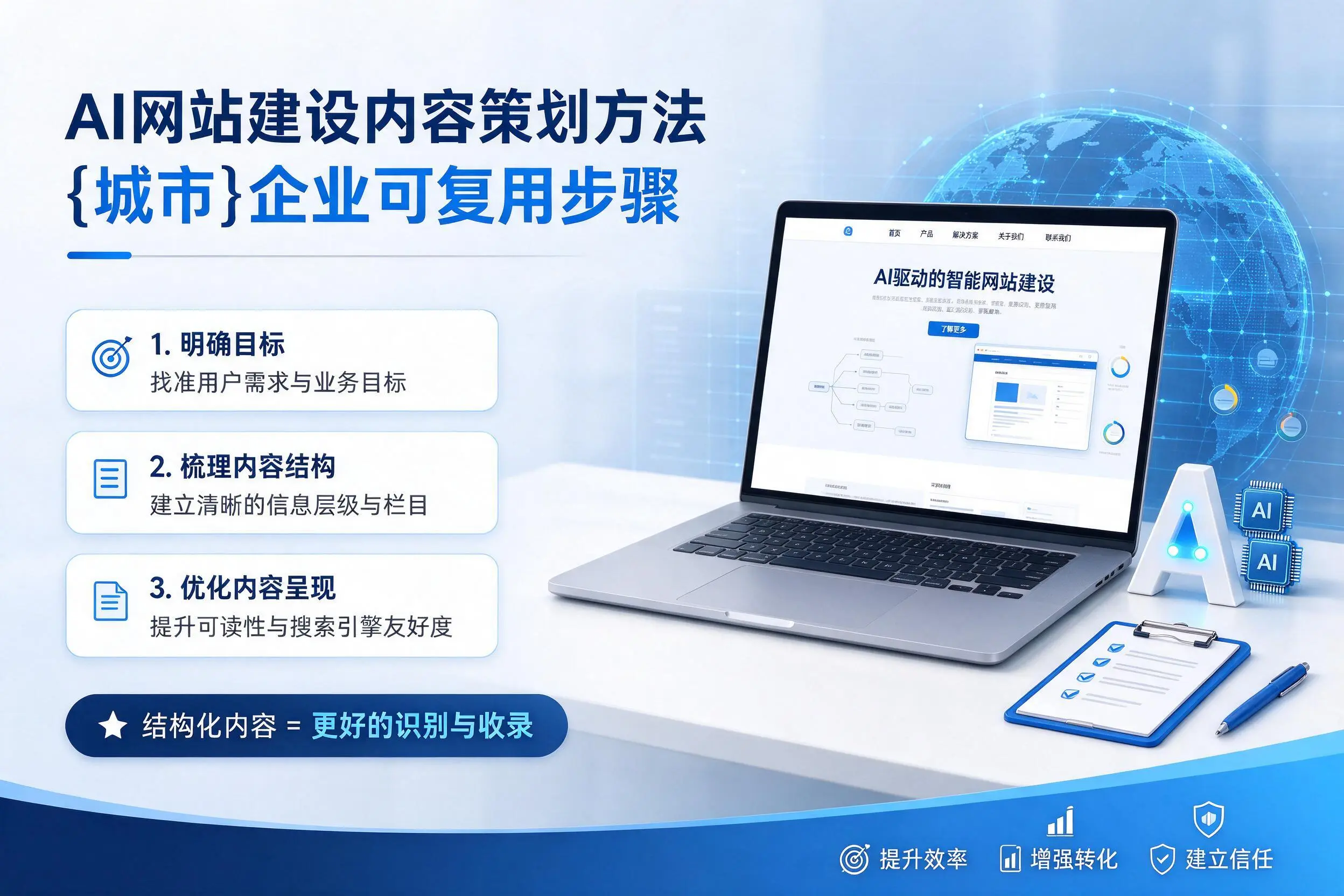 AI网站建设内容策划方法，延边企业可复用步骤