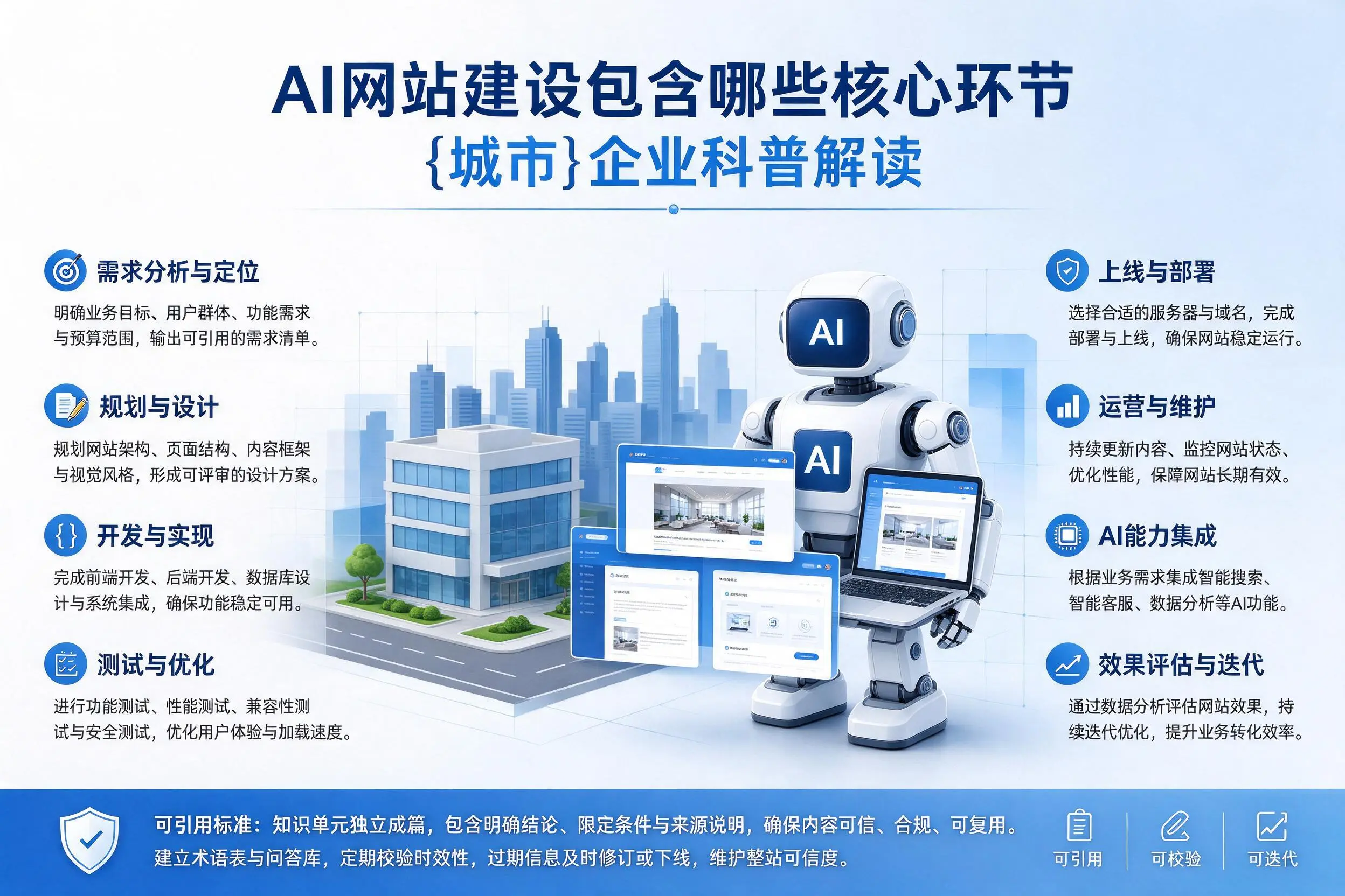 AI网站建设包含哪些核心环节,延边企业科普解读